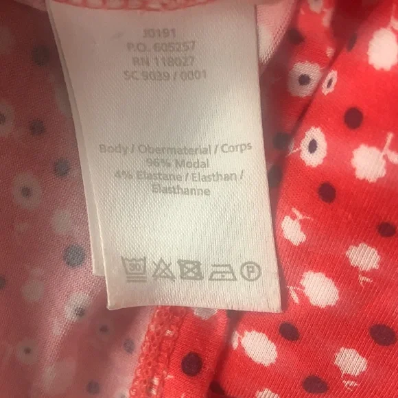 Boden Red Flare Cuff Jersey Top size 10 - Picture 8 of 8